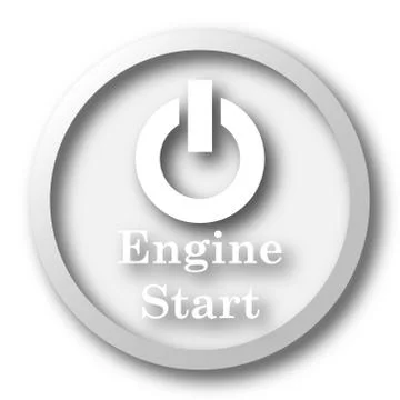 Engine start icon. Internet button on white background.. Stock Illustration