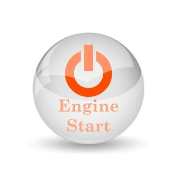 Engine start icon. Internet button on white background.. Stock Illustration