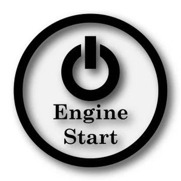 Engine start icon. Internet button on white background.. Stock Illustration