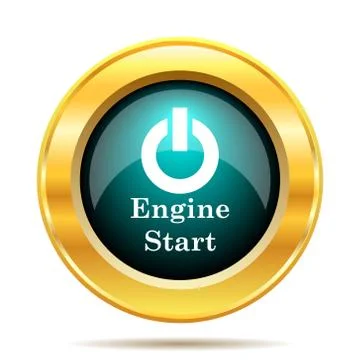 Engine start icon. Internet button on white background.. Stock Illustration
