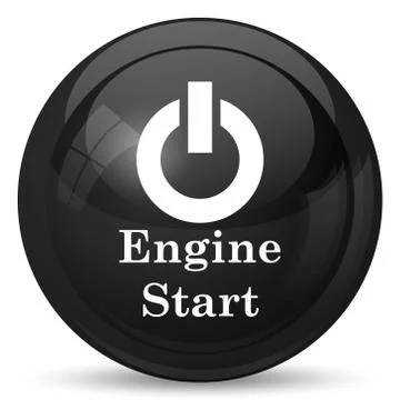 Engine start icon. Internet button on white background.. 스톡 일러스트