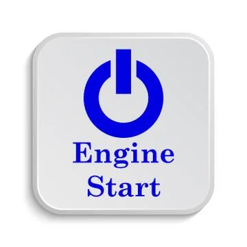 Engine start icon. Internet button on white background.. Illustrazione stock