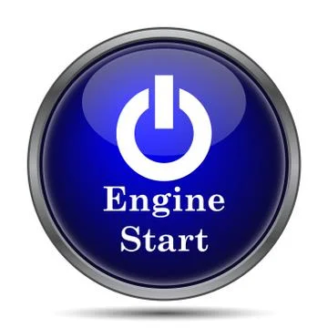 Engine start icon. Internet button on white background.. Stockillustratie