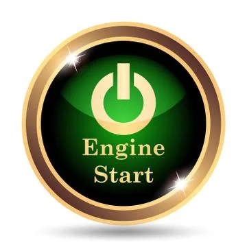 Engine start icon. Internet button on white background.. Stockillustratie
