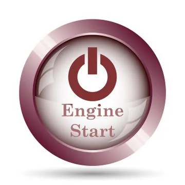 Engine start icon. Internet button on white background.. Stockillustratie