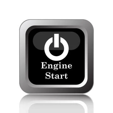 Engine start icon. Internet button on white background.. Stock Illustration