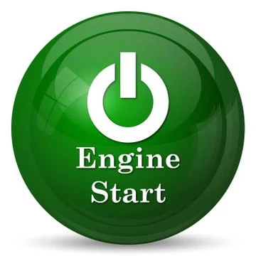 Engine start icon. Internet button on white background.. Stockillustratie