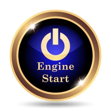 Engine start icon. Internet button on white background.. イラスト素材