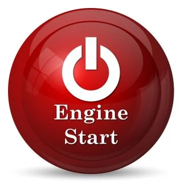 Engine start icon. Internet button on white background.. Stockillustratie