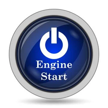 Engine start icon. Internet button on white background.. イラスト素材