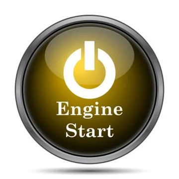 Engine start icon. Internet button on white background.. Stock Illustration