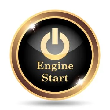 Engine start icon. Internet button on white background.. Stockillustratie