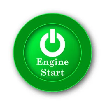 Engine start icon. Internet button on white background.. Stockillustratie