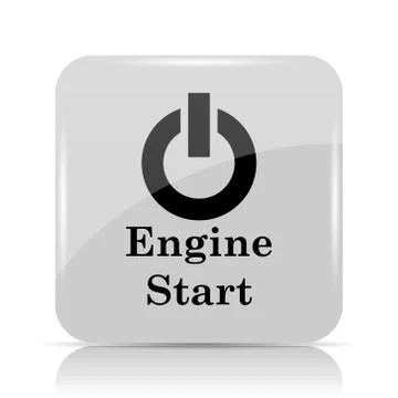 Engine start icon. Internet button on white background.. Stock Illustration