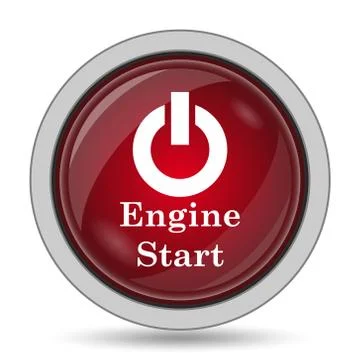 Engine start icon. Internet button on white background.. イラスト素材