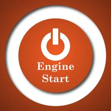 Engine start icon. Internet button on white background. . Stockillustratie
