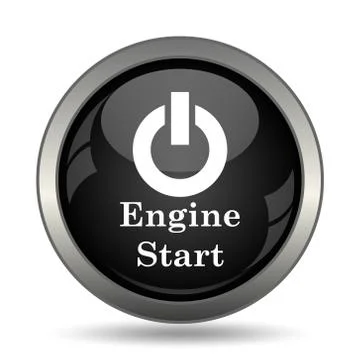 Engine start icon. Internet button on white background. . Stock Illustration