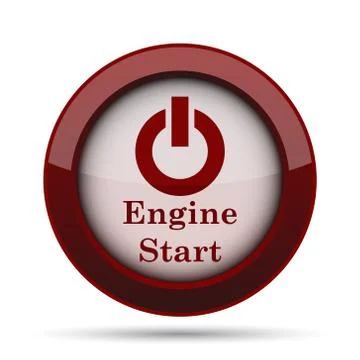 Engine start icon. Internet button on white background. . イラスト素材