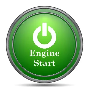 Engine start icon. Internet button on white background.. Stock Illustration