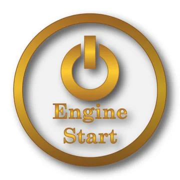 Engine start icon. Internet button on white background.. Stock Illustration