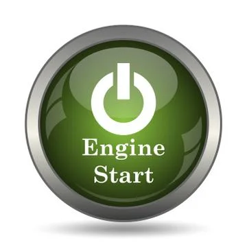 Engine start icon. Internet button on white background. . イラスト素材