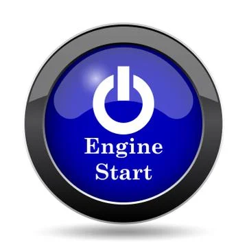 Engine start icon. Internet button on white background.. Stock Illustration