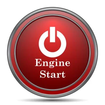 Engine start icon. Internet button on white background.. Stockillustratie