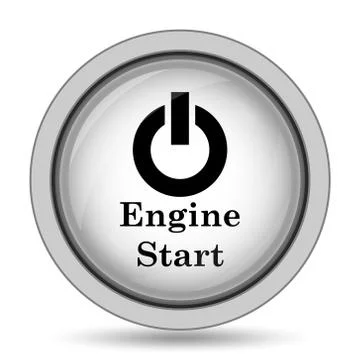 Engine start icon. Internet button on white background.. Stock Illustration