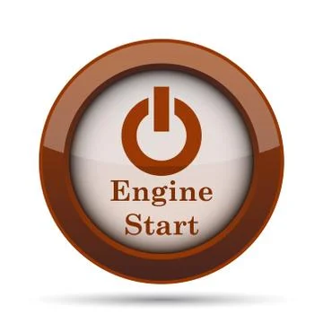 Engine start icon. Internet button on white background. . Stockillustratie
