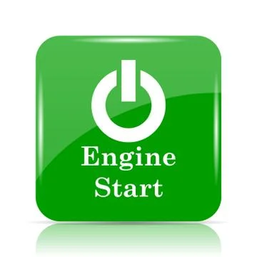Engine start icon. Internet button on white background.. Stock Illustration