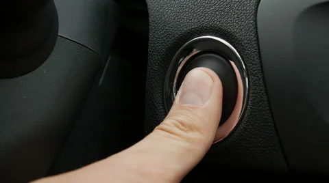 Engine start stop button from a modern car interior 스톡 동영상 67865050
