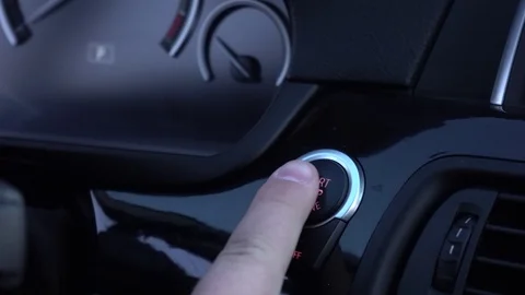 Engine Start Stop Button From A Modern Car Interior Stock Footage 122988493