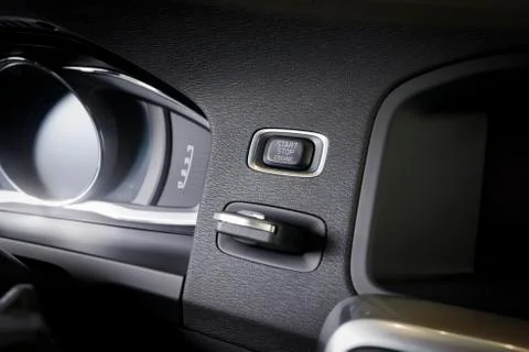 Engine start stop button Stock Photos