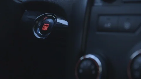 Engine Start Stop Ignition Button Stock Footage 118615753