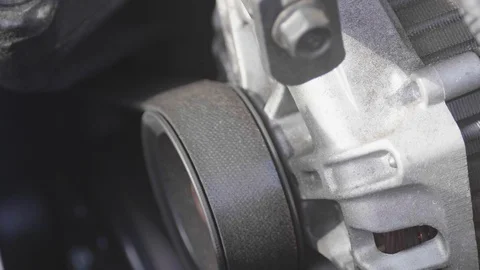 Engine Starter Starts Up the Shuts down Close Up Stock Footage 113893575