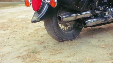 Engine starting on chopper motorbike 動画素材 63158463