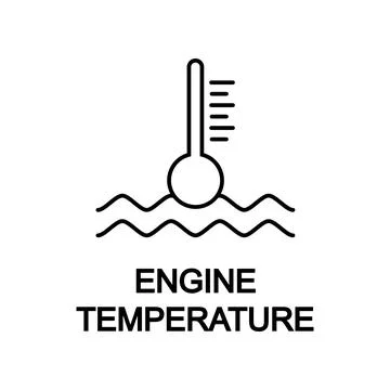 Engine temperature icon. Element of car repair for mobile concept and web apps Stock Illustration