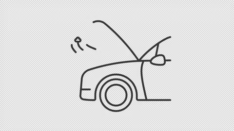 Engine trouble line animation Video stock 289707796