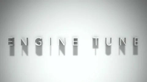 Engine tune 3D title animation with shadows on a white background 스톡 동영상 297514951