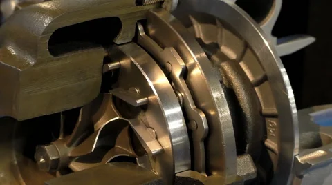 Engine turbocharger working parts loop 스톡 동영상 63782966