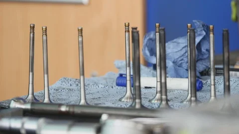 Engine valves for diesel engines Stockbeeldmateriaal 95628661
