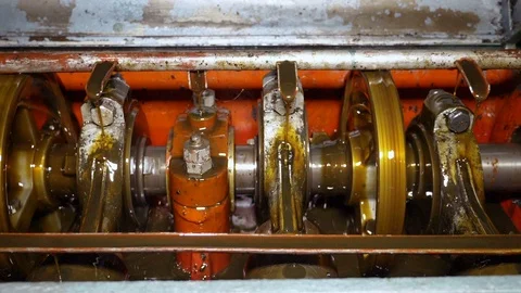 Engine valves run fast- slow motion Stock Footage 85626651