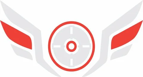 Engine with wings logo Stock Illustration