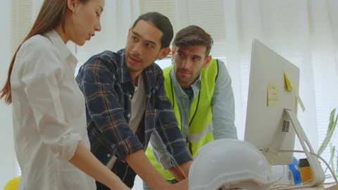 Engineer and business team start up successful and celebrate  celebrating Stock Footage 146026061