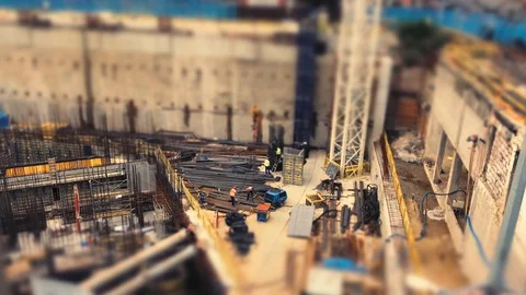 Engineer and workers at construcion site Stock Footage 95934135