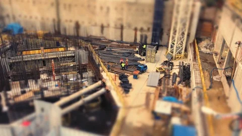 Engineer and workers at construcion site Stock Footage 95934140