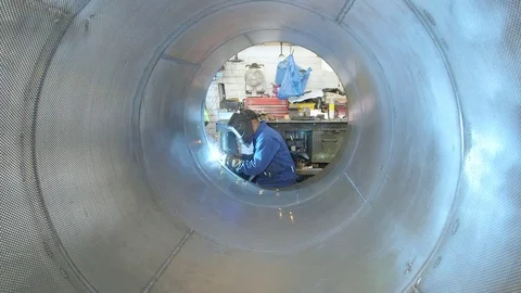 Engineer Arc Welding Stock-Footage 71823227