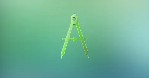 Engineer Architect Compass Color 3d Icon 動画素材 68034624