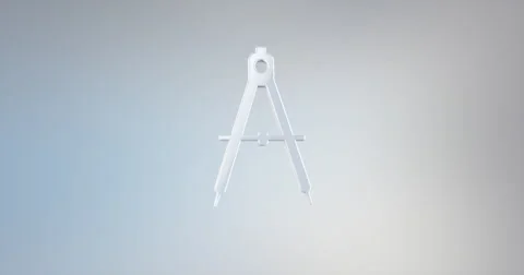 Engineer Architect Compass White 3d Icon 動画素材 68034908