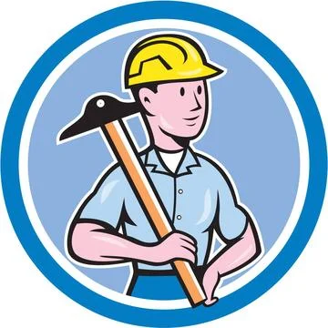 Engineer Architect T-Square Circle Cartoon Illustration of an engineer arc... Stock Photos